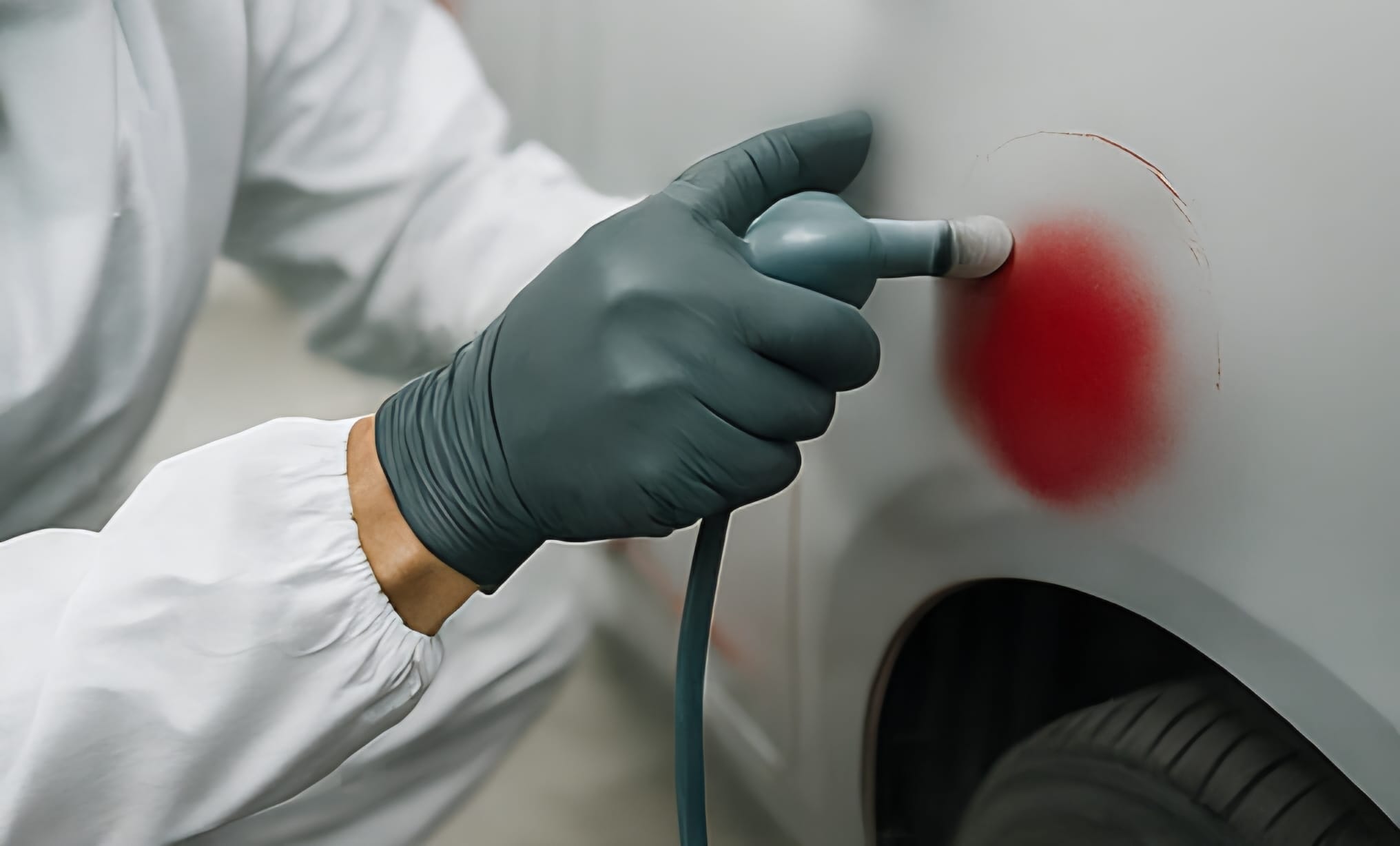 Beispiel für Spot-Repair an einem Auto